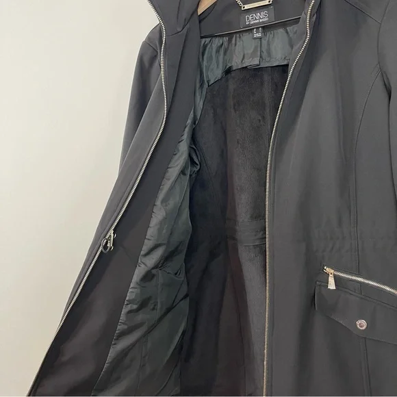 New Dennis Basso Water Resistant Bonded Jacket with Hidden Hood - Picture 14 of 15